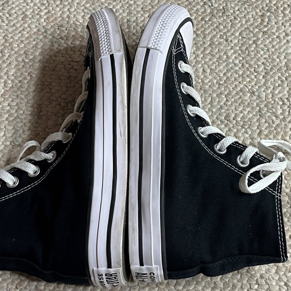 Converse All Star Chuck Taylor Women's Size 7.5 Black High Top Sneakers Shoes - Picture 8 of 10